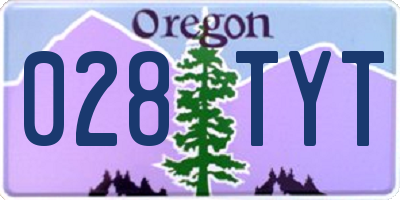 OR license plate 028TYT