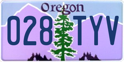 OR license plate 028TYV