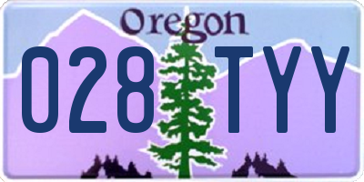 OR license plate 028TYY