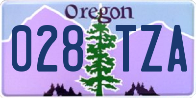 OR license plate 028TZA
