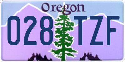 OR license plate 028TZF