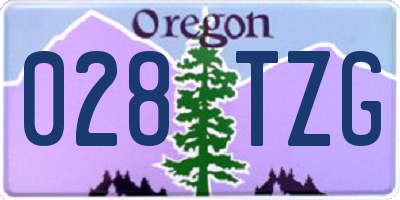 OR license plate 028TZG