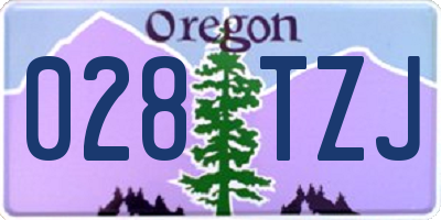 OR license plate 028TZJ