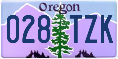 OR license plate 028TZK