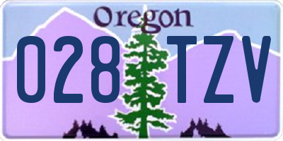 OR license plate 028TZV