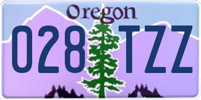 OR license plate 028TZZ