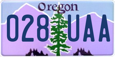 OR license plate 028UAA