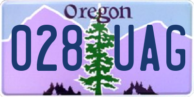 OR license plate 028UAG