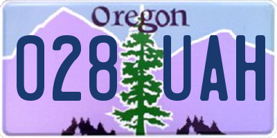 OR license plate 028UAH