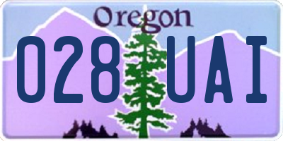OR license plate 028UAI
