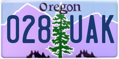 OR license plate 028UAK