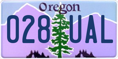 OR license plate 028UAL