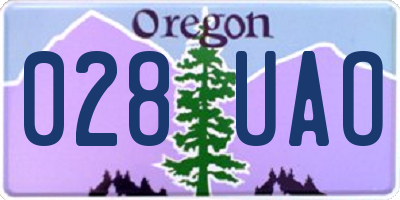 OR license plate 028UAO