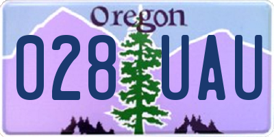 OR license plate 028UAU