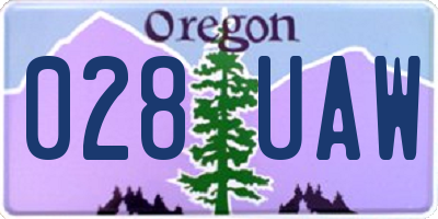 OR license plate 028UAW