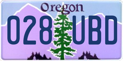 OR license plate 028UBD