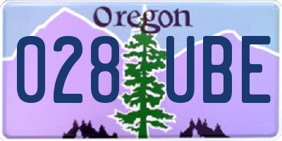 OR license plate 028UBE