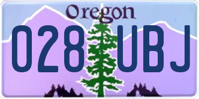 OR license plate 028UBJ