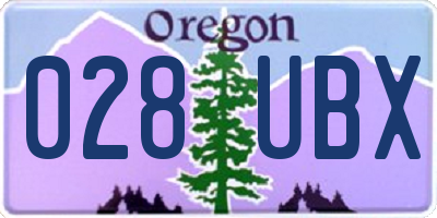 OR license plate 028UBX