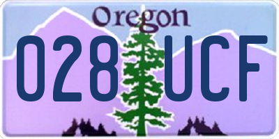 OR license plate 028UCF