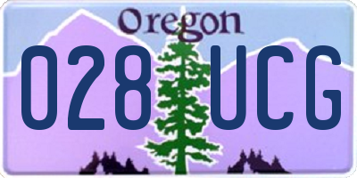 OR license plate 028UCG