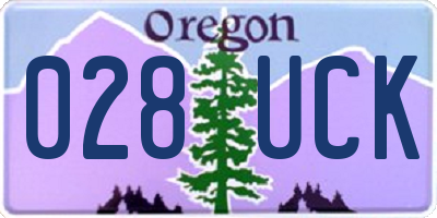 OR license plate 028UCK