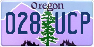 OR license plate 028UCP
