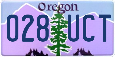 OR license plate 028UCT