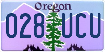 OR license plate 028UCU