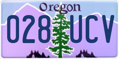 OR license plate 028UCV
