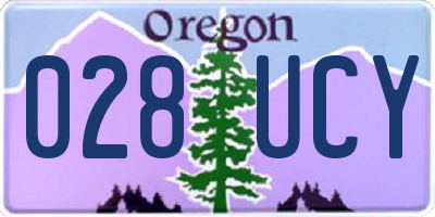OR license plate 028UCY