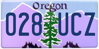 OR license plate 028UCZ