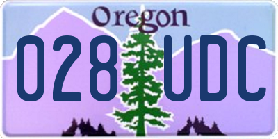OR license plate 028UDC