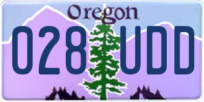 OR license plate 028UDD