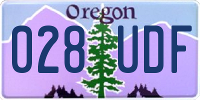 OR license plate 028UDF