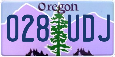 OR license plate 028UDJ