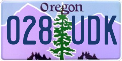 OR license plate 028UDK