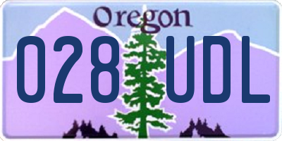 OR license plate 028UDL