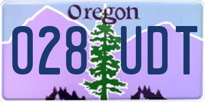 OR license plate 028UDT
