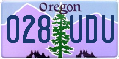 OR license plate 028UDU