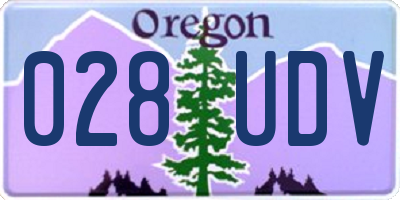 OR license plate 028UDV