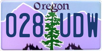 OR license plate 028UDW