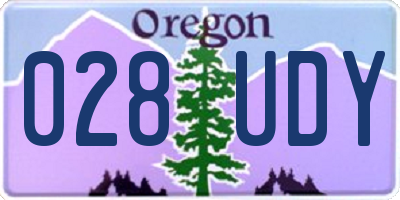OR license plate 028UDY