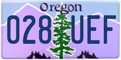 OR license plate 028UEF