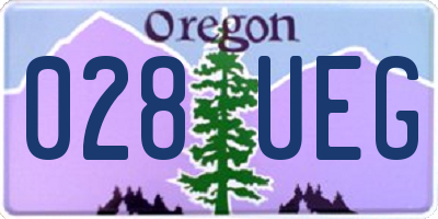 OR license plate 028UEG