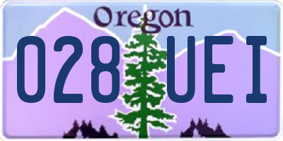 OR license plate 028UEI