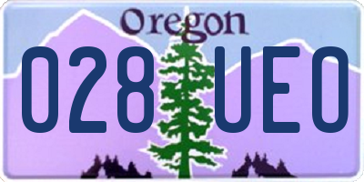 OR license plate 028UEO