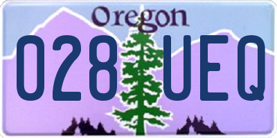 OR license plate 028UEQ