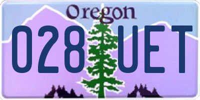 OR license plate 028UET