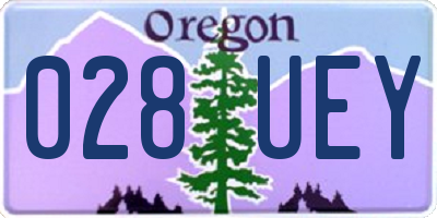 OR license plate 028UEY